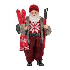 Boneco Natal Decorativo Papai Noel Esquiador Natalino 27cm - Gici Chri