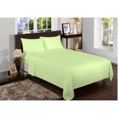 Jogo Lençol Viúva 4 Peças (2,03x1,20x30cm) 180 Fios Bainha Liso Verde 
