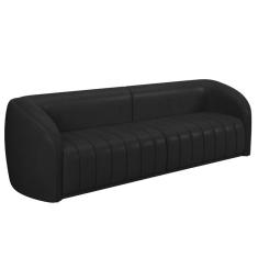 Sofá 04 Lugares Para Sala De Estar 292cm Lazio M03 Corano Preto - Lyam Decor