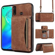 Capa de telefone para Motorola Moto G Power 2022/MotoG Play 2023/G Pure 2021 capa carteira com alça de ombro transversal e bolso de couro para cartão de crédito fino XT2165DL XT2163DL XT2165-5