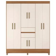 Guarda Roupa Casal 08 Portas 82060 Amendola Off White Demobile Amendola Off White