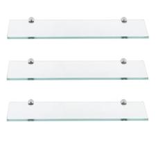 Prateleira para banheiro cozinha vidro incolor 40 cm 03 unidades