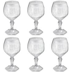 Conjunto 6 Taça Para Água Suco 350ml Plástico UZ Tango Transparente