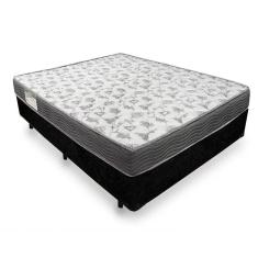 Cama Box Baú Casal Cama Box Baú Casal + Colchão De Espuma Madri D33 138cm Preto Suede SerenePrime