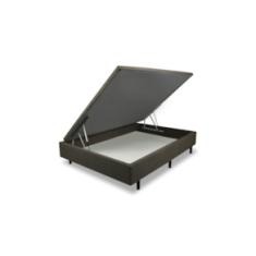 Base Box para Colchão de Casal MGA Lift Cotton com Baú e Pistão à Gás - 39x138x188cm