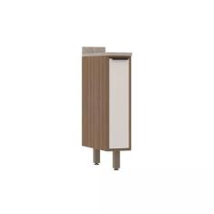 Balcão de Cozinha 20cm 1 Porta com Tampo Aspen Luciane Móveis, Vanilla