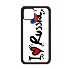 Capa I Love Russia Word Flag Heart para iPhone 11 Pro Max para Apple Mobile Case Shell