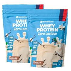 2x Whey Protein Concentrado Zero Lactose 900g New Nutrition, Baunilha