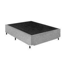 Base Box Casal Suede Cinza - 30x138x188