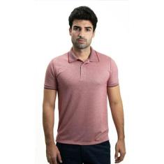 Camiseta Masculina Gola Polo Ixória Rosa Prime Viscose Luxo
