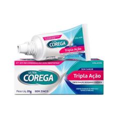 Corega Ultra Tripla Ação Fixador de Dentadura Sem Sabor 20g