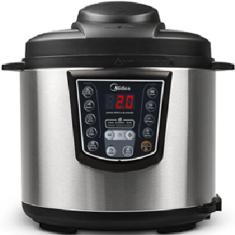 Panela Eletrica Pressao 6L Midea - PPA72 INOX/PRETO 220 VOLTS