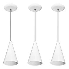 Kit Com 03 Luminarias - Pendente Colorido (varias Cores) - Lustres Ama