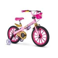 Bicicleta Princesas Infantil Aro 16 Nathor Com Rodinhas
