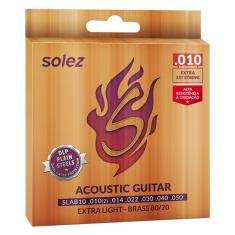 Encordoamento violao solez SLAB10 brass 0.010