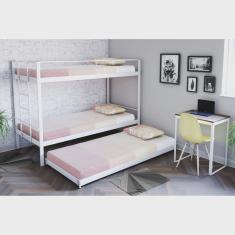 Cama Treliche Solteiro em Aço 94cm x 205cm
