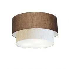 Plafon Duplo Cilíndrico Md-3045 40x35cm Bivolt Café Bege