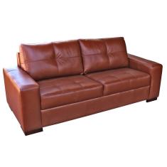 Sofá 3 Lugares 200cm Turim Couro Caramelo Gran Belo