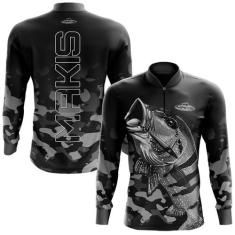 Camisa Camuflada de Pesca Makis Fishing 2024 Nova Cor Tucunaré, GG