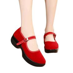 Tênis feminino de dança respirável jazz senhora atlético caminhada sapatos de dança casual confortável sapato