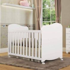 Berço Americano 100% MDF Uli Móveis Peroba Branco Brilho