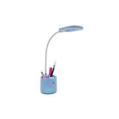 Luminaria abajur touch sem fio haste flexivel dp-6046 - azul - LUATEK