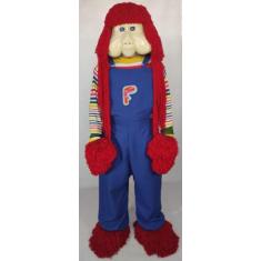 Fantasia Fofão Completo,Cabeleira Média,Fibra,Trenzinho da Alegria,Mas