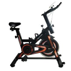 Bicicleta Spinning 13kg Preta e Amarela Mile Fitness