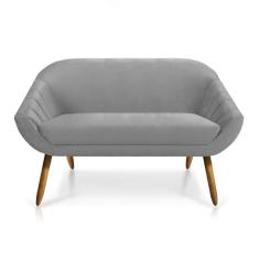 Namoradeira Veludo Cinza Castanho