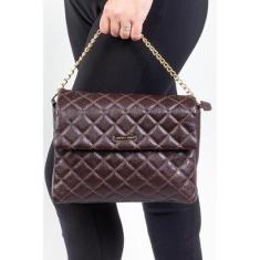 Bolsa grande de couro matelassê Giorgia-Feminino