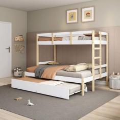 Treliche Juvenil Solteiro e Casal Family Soft Madeira e Mdf Casatema M