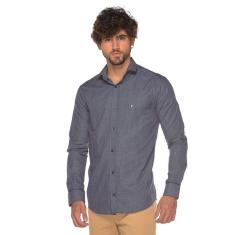 Camisa Social Manga Longa Algodão Nobre Estampada Moderna