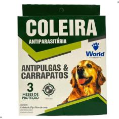 World Veterinária Coleira Antipulgas E Carrapato Para Cães Multicor