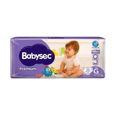 Fralda Babysec Premium Tamanho G Pacote Mega 26 Unidades Descartáveis
