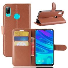 Capa para Huawei Y7 2019, capa carteira flip de couro PU premium com compartimento para cartão, suporte e fecho magnético [capa interior à prova de choque de TPU] compatível com Huawei Y7 2019