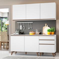 Cozinha Compacta Madesa Reims Com Balc o - 5 Portas 3 Gavetas