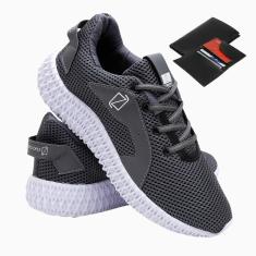 Tênis Esporte Academia Caminhada Confortável Dia a Dia Com Carteira Masculina-Masculino