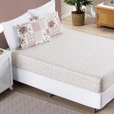 Lençol Solteiro 2pç estampado micropercal 200 fios - SAFIRA ENXOVAIS, 