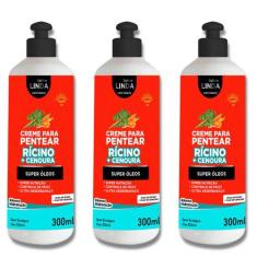 Creme de Pentear Rícino e Cenoura 300ml Super Nutrição - Sallon Linda,