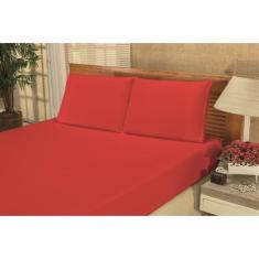 Jogo de Cama Bianca King 3 pç  Vermelho - MR Enxovais