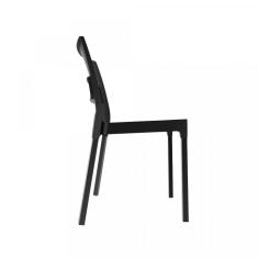 Cadeira Vezo Pés Em Alumínio Grifit Preta