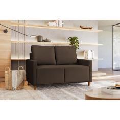 Sofá Angela 2 Lugares em Suede Yescasa    Marrom