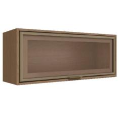 Armario Aereo Cozinha 1 Porta Basculante 100% MDF 80 cm Vitória Carval