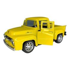 Miniatura Pickup Antiga 1955 Carrinho Metal Antigo - Europio, Amarelo
