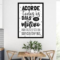 Quadro Decorativo Acorde Todos Os Dias Com Um Motivo 45X34Cm - Quadros