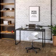 Mesa para Escritório Office Estilo Industrial 1,35m Kuadra - Compace D