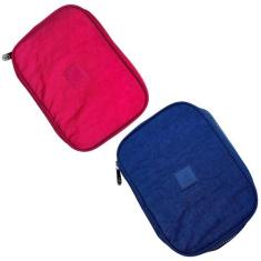 Kit 2 Estojos Yepp Box Necessaire Maquiagem Infantil Escolar Reforçado