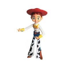 Boneco de Vinil Jessi Toy Story - Lider Brinquedos, Branco, Azul e Ama