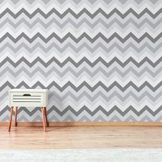 Papel de Parede Chevron Tons de Cinza 57x270cm