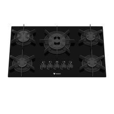 Cooktop 5 Bocas Venax Arena Preto/Preto Gas Glp